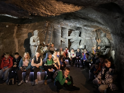 Wycieczka klasy 4i 5 do kopalni soli w Wieliczce
